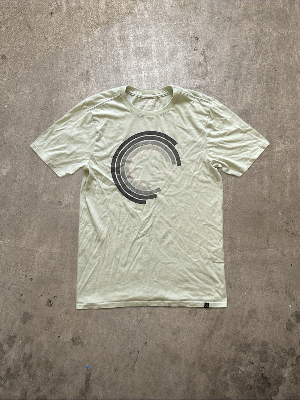 HURLEY GRAPHIC T-SHIRT LIGHT GREEN S